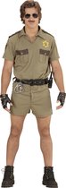 Costume de police et de détective | Brandon Agent California Highway Police Marron Pétrole | Homme | XL | Costume de carnaval | Déguisements