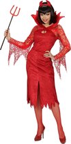 Widmann - Duivel Kostuum - Rode Duivelse Dame - Vrouw - Rood - Medium - Halloween - Verkleedkleding