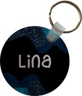 Sleutelhanger - Lina - Pastel - Meisje - Plastic - Rond - Uitdeelcadeautjes