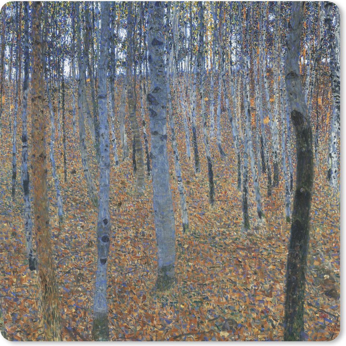 Muismat 30x30 cm - Mousepad Las brzozowy - Gustav Klimt - Muismatten