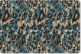 Bureau onderlegger - Muismat - Bureau mat - Panter - Dierenprint - Bruin - 60x40 cm