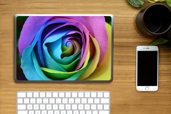 Sticker ordinateur portable - 14 pouces - Rose - Rose - Blauw