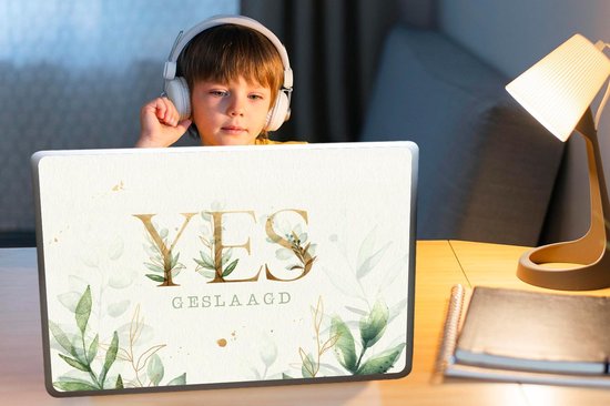 Autocollant pour ordinateur portable - 17,3 pouces - ' Yes, passé' - Proverbes - Citations - 40x30cm - Autocollants pour ordinateur portable - Peau pour ordinateur portable - Couverture