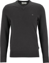 Calvin Klein superior wool V-neck sweater - heren pullover V-hals - zwart -  Maat: XL
