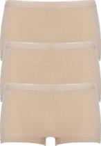 ten Cate Basic women shorts (3-pack) - dames boxers middelhoge taille - huidskleur -  Maat: L