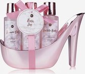 Cadeau d'anniversaire femme - Set de bain en pompe rosé - Rose thé & velours - Cadeau pour maman, petite amie, soeur