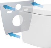Geluidsisolatie voor ronde wc's 360x320 mm van elastisch PE-schuim Grijs
