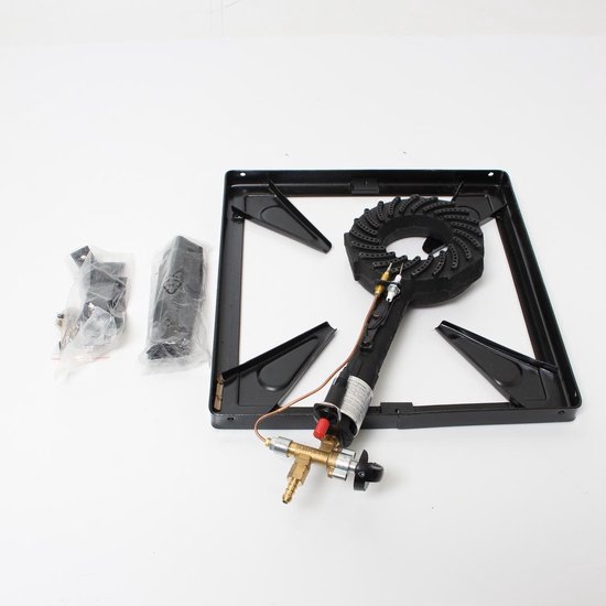 Kookbrander Deluxe - wokbrander - Thermisch beveiligd met piezo ontsteking - gietijzeren ringbrander 7,4 KW - 4 poot van BluMill — afbeelding 2