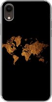 Geschikt voor iPhone XR hoesje - Wereldkaart - Riet - Plattegrond - Siliconen Telefoonhoesje - Stadskaart