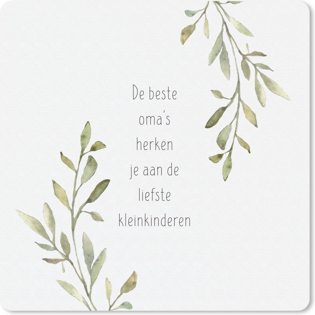 Muismat 20x20 cm - Mousepad De beste oma's - Quotes - Spreuken - Oma - Muismatten