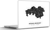 Laptop sticker - 17.3 inch - Noord-Brabant - Nederland - Kaart - 40x30cm - Laptopstickers - Laptop skin - Cover