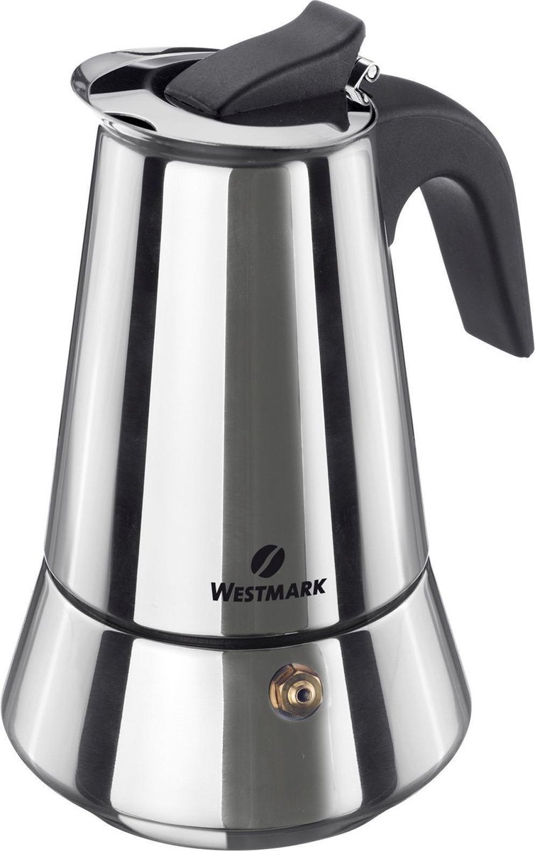 Westmark Brasilia Plus 4-kops Italiaanse espressokan uit rvs