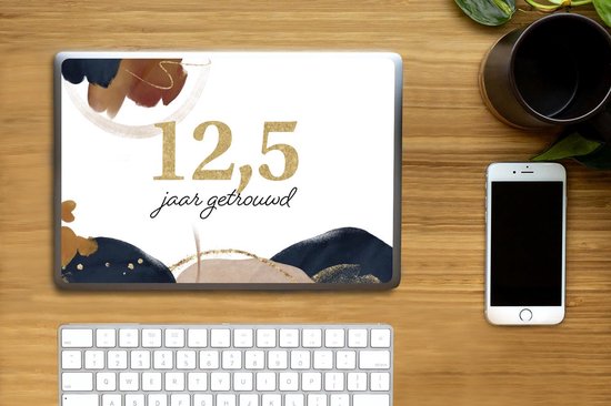 Autocollant pour ordinateur portable - 10,1 pouces - Anniversaire - Citations - 12,5 ans de mariage - Dictons - 25x18cm - Autocollants pour ordinateur portable - Skin pour ordinateur portable - Couverture