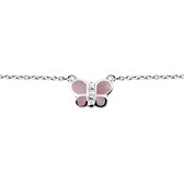 The Kids Jewelry Collection Armband Vlinder 13 - 15 cm - Zilver