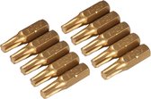 Silverline Gouden schroevendraaier bits, 10 pk. TORX