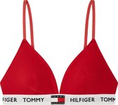 Tommy Hilfiger dames Tommy 85 triangel BH, katoen gevoerd, rood -  Maat: XS