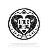 Alchemy - Love Birds Onderzetter - Wit/Zwart