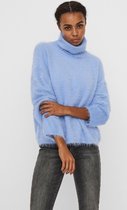 Vero Moda VMPOILU LS ROLLNECK BLOUSE - Grapemist Light Blue