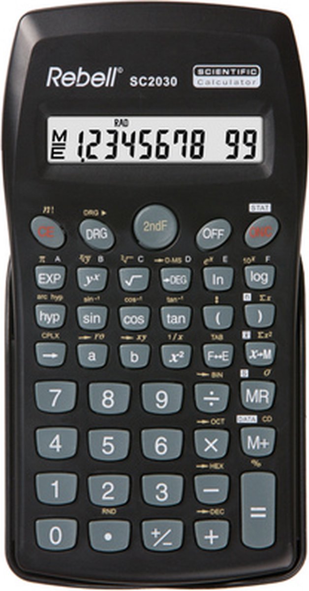 Rebell calculator - SC2030 BX - wetenschappelijk - zwart - RE-SC2030-BX