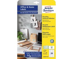 Avery Etiket Zweckform 70 X 36 Mm Kringlooppapier 240 Stuks
