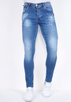 Mannen Broek Stretch Slim Fit - DP/S-29 -Blauw