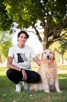 Love Has Four Paws T-Shirt, Funny Dog Tees With Paws, Cute Dog Themed Tees, Unique Gift For Dog Lovers, Unisex Soft Style T-Shirts, D001-043W, M, Wit