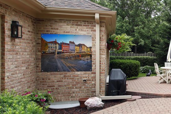 Affiche jardin - Maisons colorées Copenhague - 120x90 cm