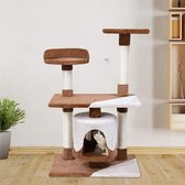 MC Star Krabpaal Stabiele Cat Tree - 60 x 40 x 95 cm - Bruin & Beige