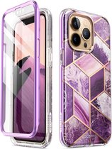 Cosmo 360 Backcase met screenprotector iPhone 13 Pro - Marmer Ameth