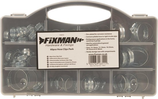 Fixman 138252 60-delige Slangklem assortiment - Fixman