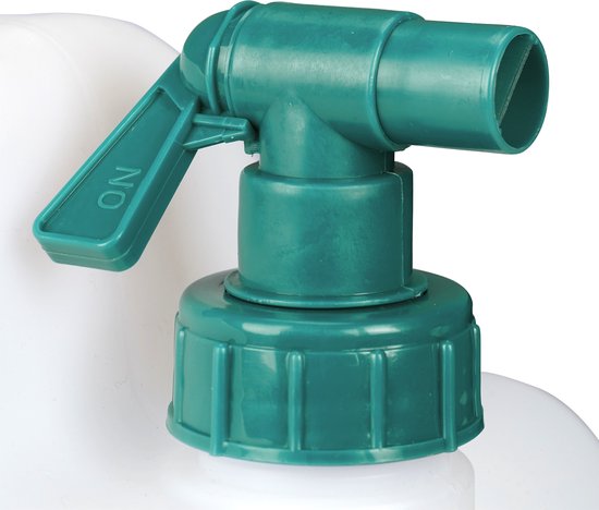 Relaxdays jerrycan met kraan - 25 liter - voor drinkwater - kunststof - BPA-vrij - handvat - camping - wit-groen van Relaxdays — afbeelding 4