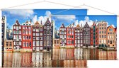 De Amsterdamse grachtengordel bij zonsondergang - Foto op Textielposter - 45 x 30 cm