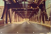 Typische brug over de Chicago River in Amerika - Foto op Tuinposter - 60 x 40 cm