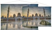 Marmer opgang naar de Grote Moskee in Abu Dhabi - Foto op Textielposter - 90 x 60 cm