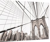Artistiek beeld van de Brooklyn Bridge in New York City - Foto op Plexiglas - 60 x 40 cm