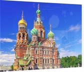 De Kerk van de Verlosser op het Bloed in Sint-Petersburg - Foto op Plexiglas - 60 x 40 cm