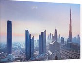 Een mysterieuze skyline van het Dubai City Center - Foto op Canvas - 150 x 100 cm