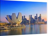 Uitzicht op de skyline van Marina Bay in Singapore  - Foto op Canvas - 90 x 60 cm