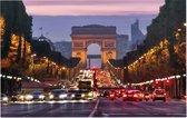 Champs-Élysées met Arc de Triomphe in Parijs - Foto op Forex - 120 x 80 cm