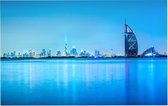 Het Burj Al Arab hotel en de skyline van Dubai - Foto op Forex - 90 x 60 cm