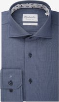 Blauw Birdseye overhemd-boordmaat: 38