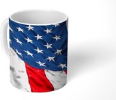 Mok - Close-up van de vlag van de Verenigde Staten - 350 ML - Beker