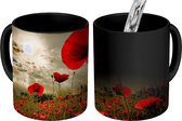 Magische Mok - Foto op Warmte Mok - Papavers in de avond - 350 ML