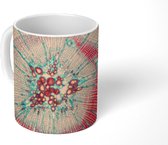 Mok - Cirkel - Blauw - Rood - 350 ML - Beker