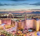 Luchtfoto van de Las Vegas Strip met zicht op The Mirage - Fotobehang (in banen) - 350 x 260 cm