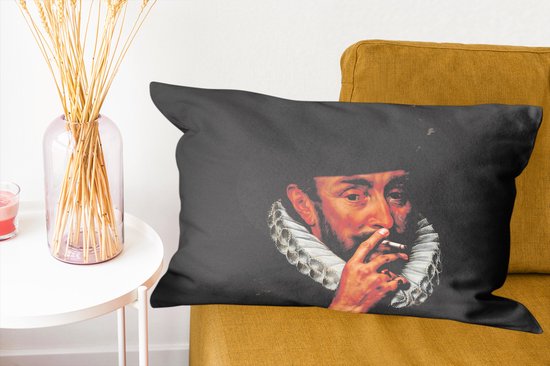 Coussins Coussins décoratifs - Oreillers Salon - 60x40 cm - Willem van Oranje - Adriaen Thomasz - Smoking