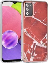 UNIQ Classic Case Samsung Galaxy A03s TPU Backcover hoesje - Marble Red