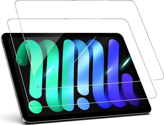 Un iPad Mini avec deux protecteurs d'écran fins posés dessus.