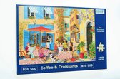 Coffee and Croissants Puzzel 500 XL Stukjes