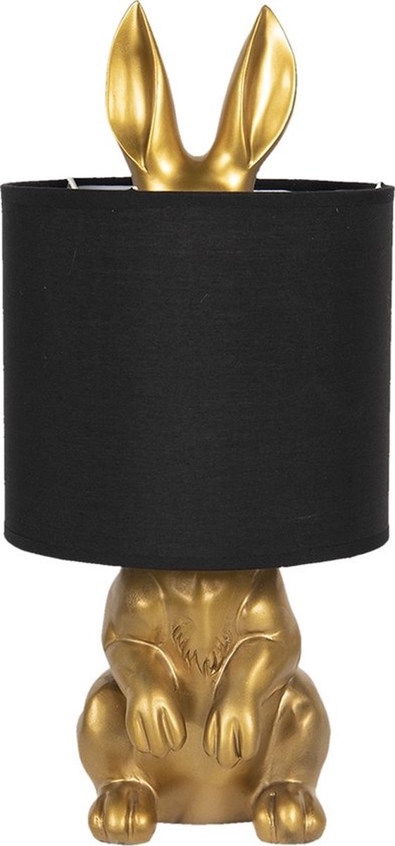Tafellamp Ø 20*42 cm E27/max 1*60W Goudkleurig Kunststof Rond Bureaulamp Nachtlampje
